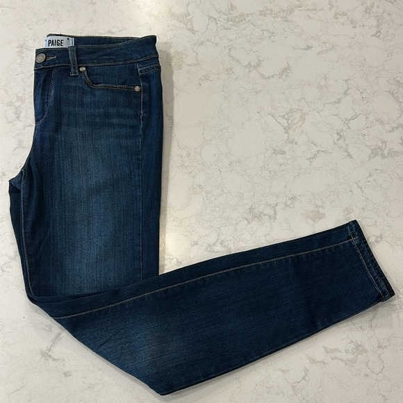 PAIGE Verdugo Ankle Transcend Nottingham Dark Wash Jeans 27 - Picture 6 of 16
